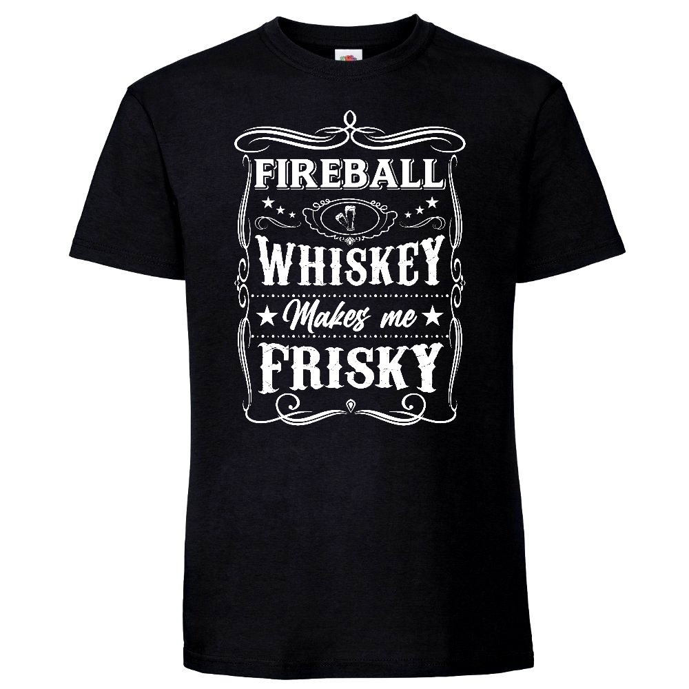T-PAITA MUSTA - FIREBALL WHISKEY (00 253)