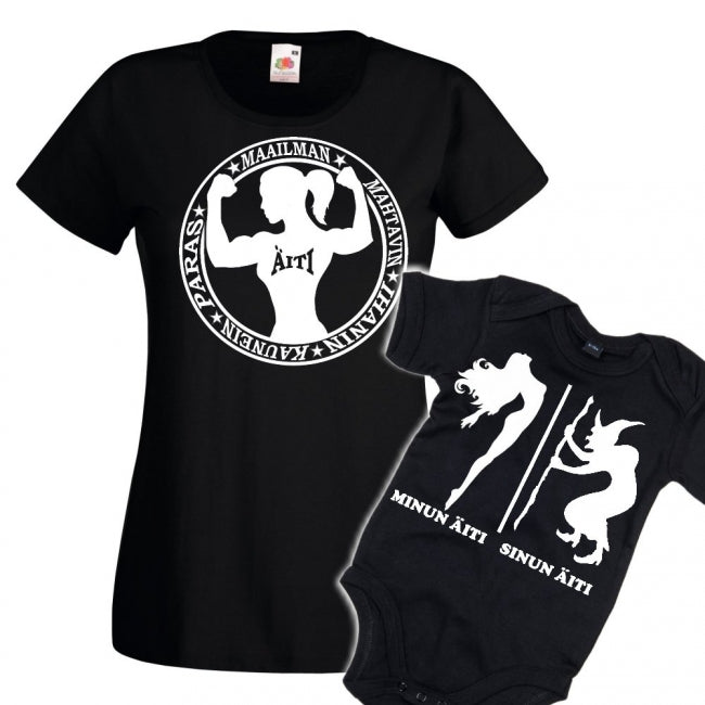 NAISTEN PAITA+VAUVAN BODY - MUSKELI ÄITI (00 1883)