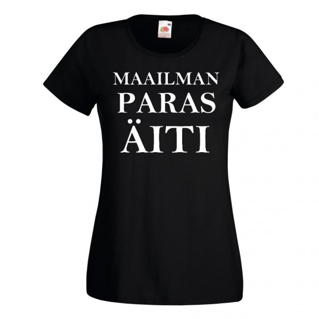 NAISTEN PAITA MUSTA - MAAILMAN PARAS ÄITI TEKSTI (2523)