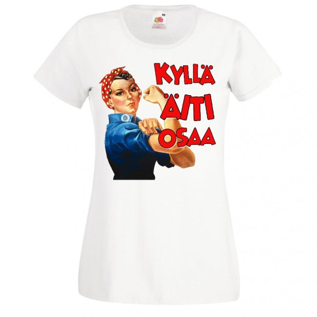NAISTEN valk. PAITA - KYLLÄ ÄITI OSAA (00 336)