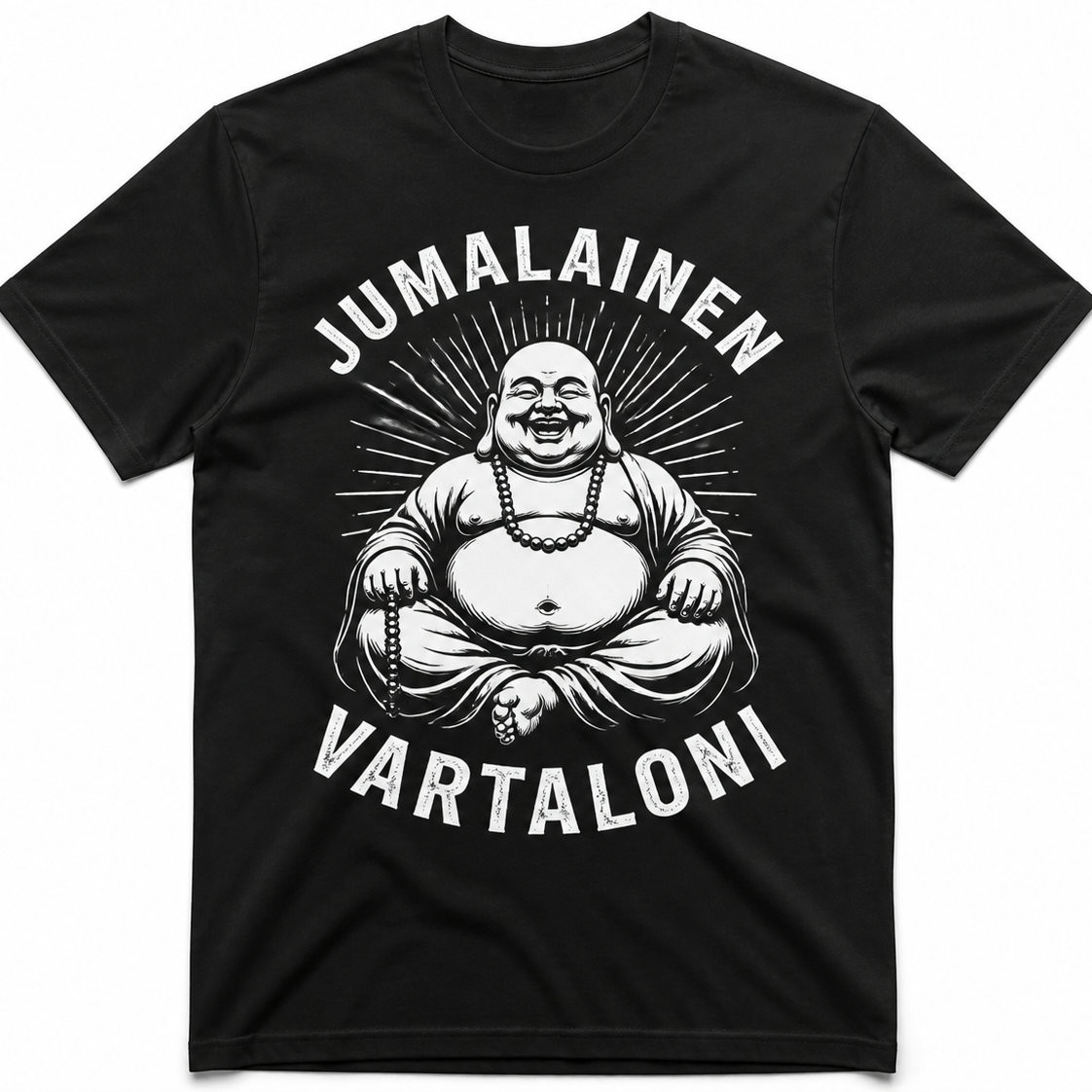 T-PAITA MUSTA - JUMALAINEN VARTALONI