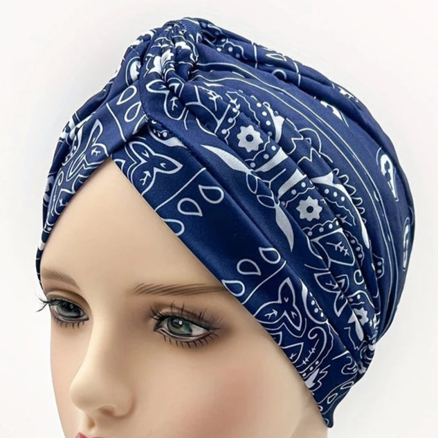 TURBAANI RETRO - bandana sininen
