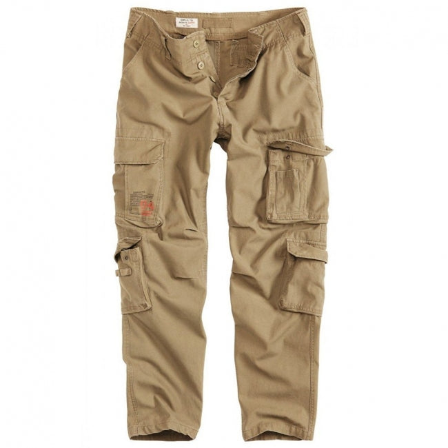 REISITASKUHOUSUT - AIRBORNE SLIMMY beige