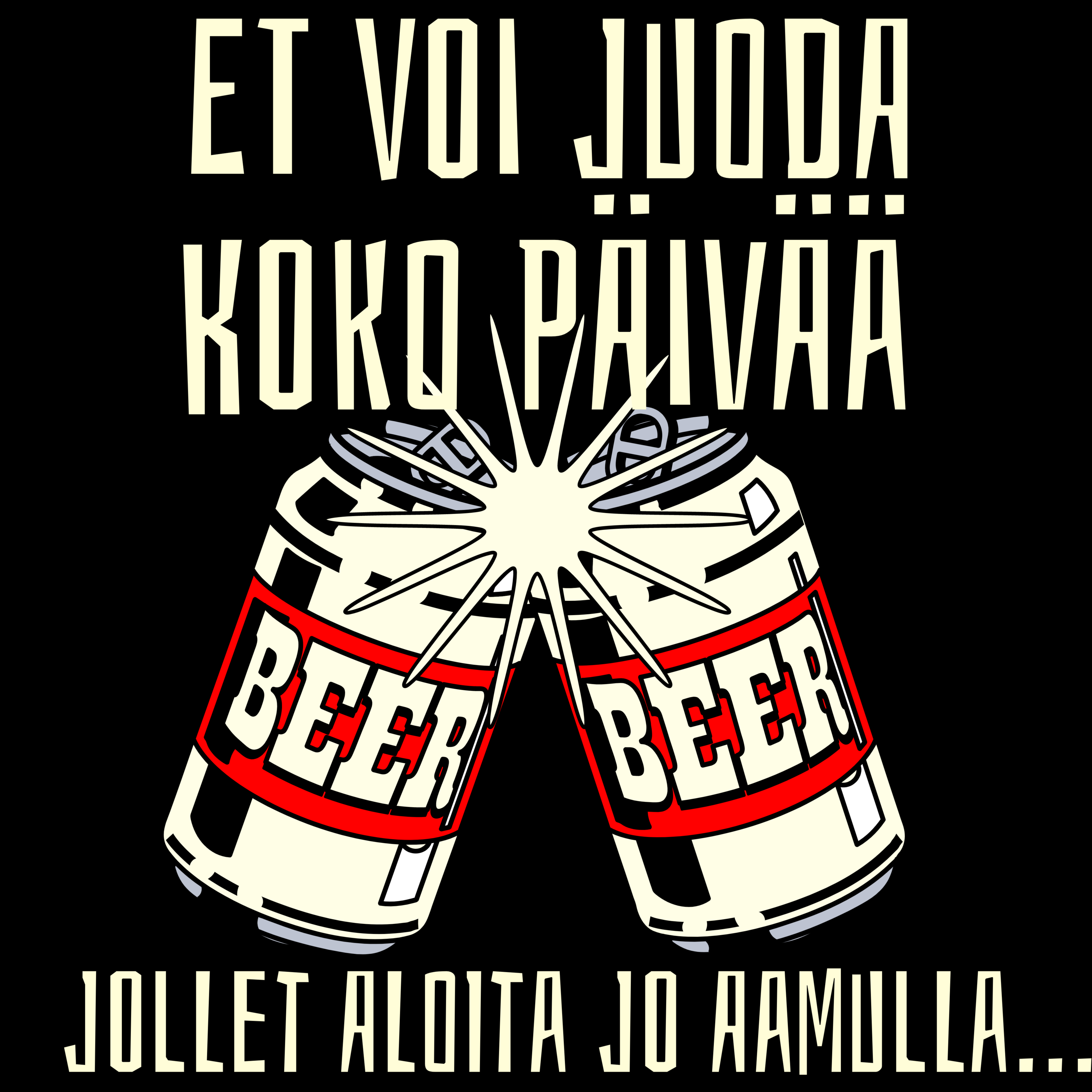 T-PAITA MUSTA - ET VOI JUODA - KAMALA LUONNE (2880)