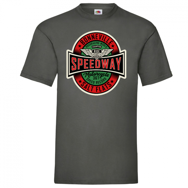 CUSTOM T-PAITA Light Graphite - BONESVILLE SPEEDWAY (00 2497)