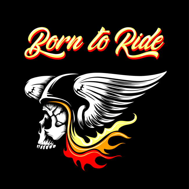 MOTO HUPPARI MUSTA - BORN TO RIDE (00 1943)