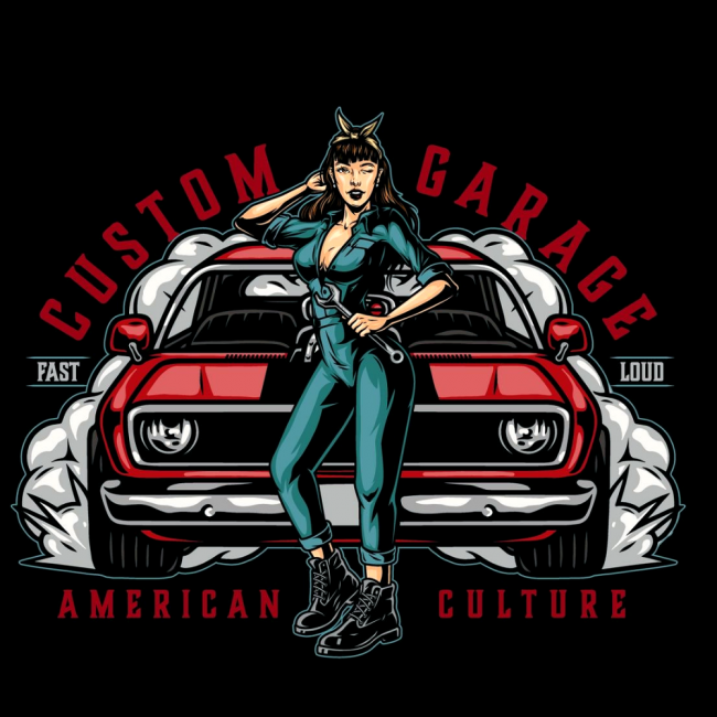 PAITAKUVA - CUSTOM GARAGE FAST LOUD (00 2034)