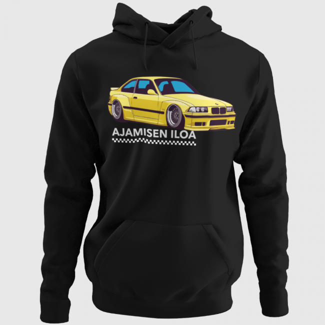 RETRO CAR HUPPARI MUSTA - AJAMISEN ILOA (2178)