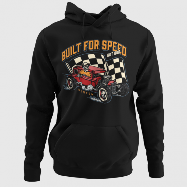 RETRO CAR HUPPARI MUSTA - BUILT FOR SPEED RALLY FLAG (2043)