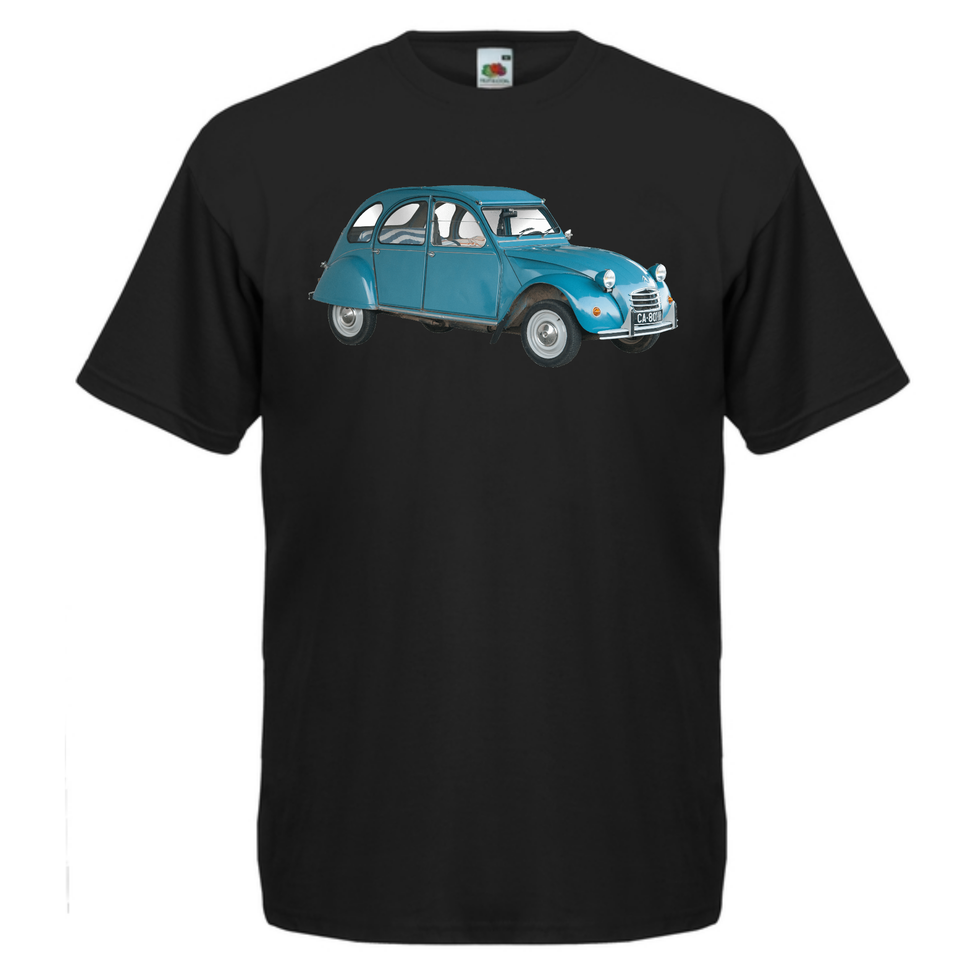T-PAITA musta - Citroen 2CV4 Rättäri (2989)