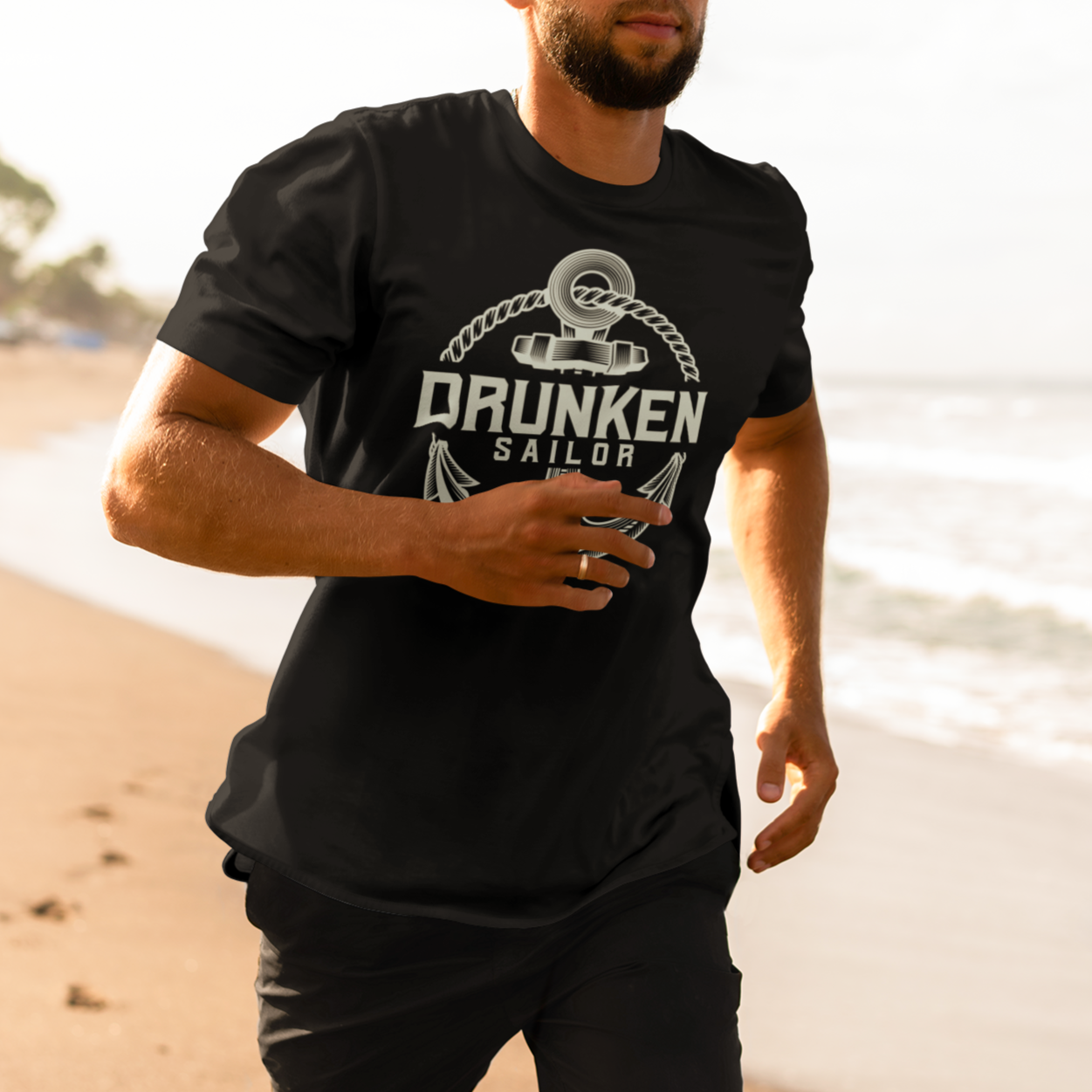 TEKNINEN T-PAITA - DRUNKEN SAILOR MODERN (00 3560)