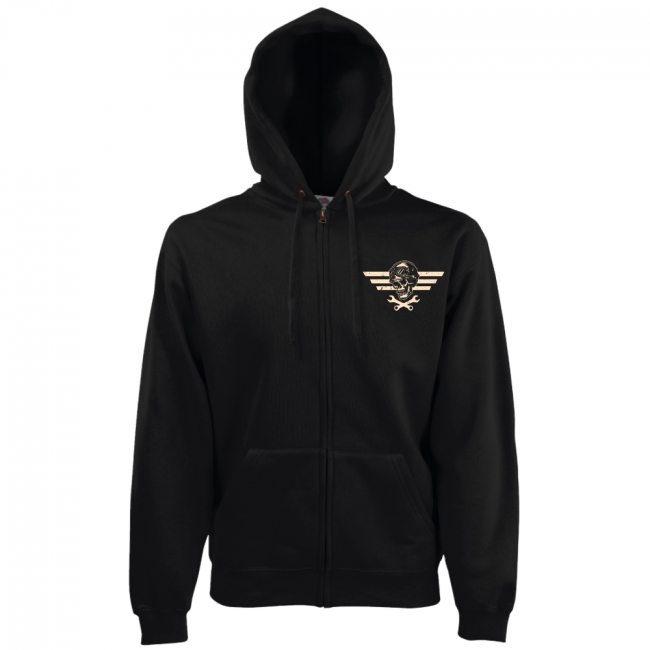 VETOKETJUHUPPARI MUSTA CUSTOM - MOTO CLUB SKULL LOGO (2505)