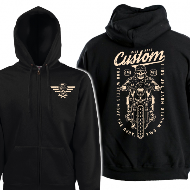 VETOKETJUHUPPARI MUSTA CUSTOM - FOUR WHEELS MOVE (00 2517)