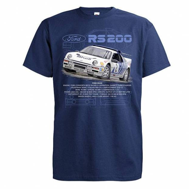 T-PAITA RALLI sininen - DC Ford RS200