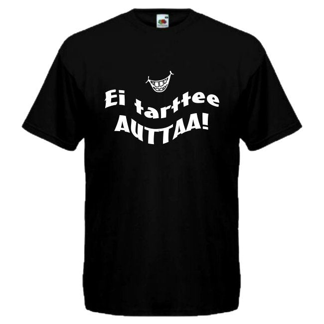 T-PAITA musta - Ei tarttee auttaa. (00 438)
