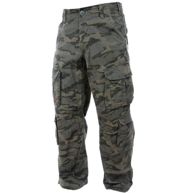 PURE TRASH - REISITASKUHOUSUT - Cargo Pants, "Defense", combat camo