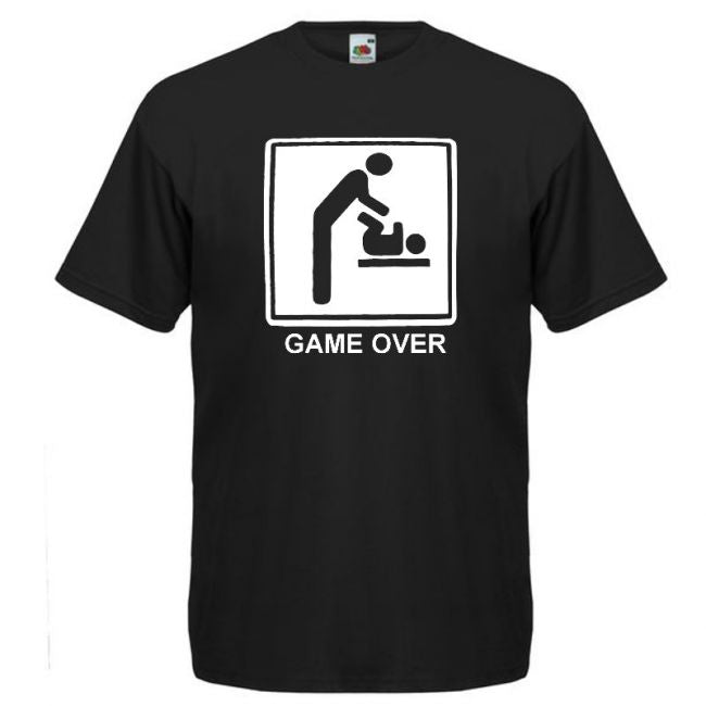 T-PAITA MUSTA - GAME OVER (00 1578)