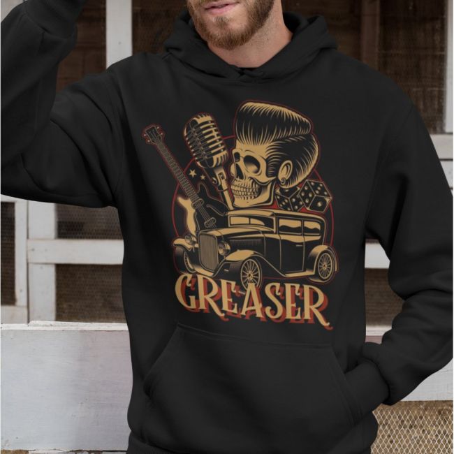 HUPPARI musta - GREASER - SPEED KINGS  (00 115)