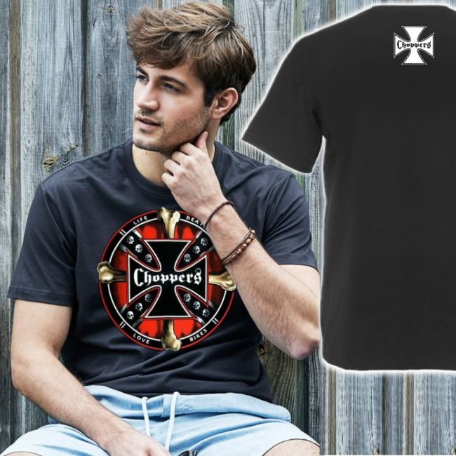 T-PAITA GREY BASIC TEE - CHOPPERS (473)