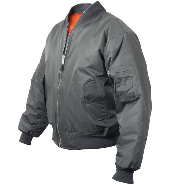 MAX FUCHS MA-1 PILOTTITAKKI -  Bomber Jacket (gunmetal)