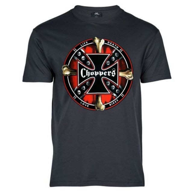 T-PAITA GREY BASIC TEE - CHOPPERS (473)