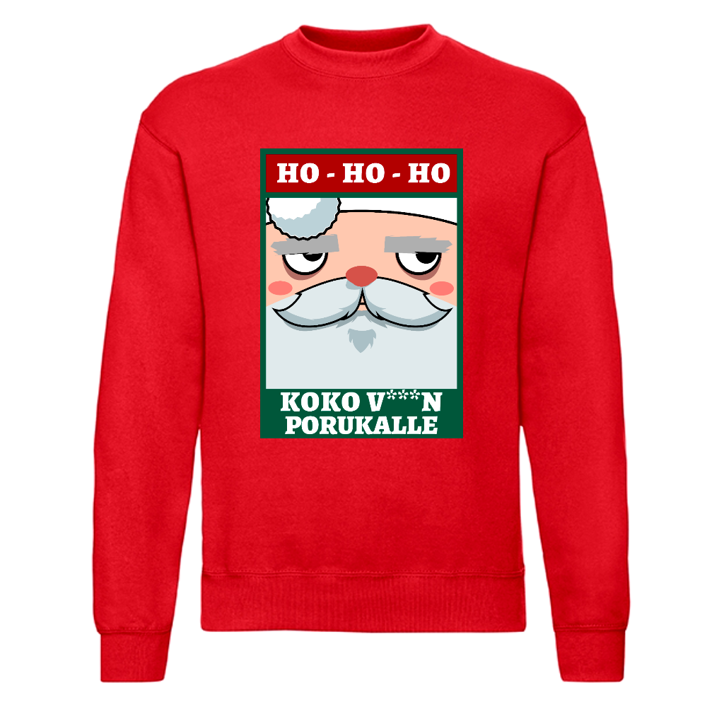 JOULU COLLEGE PUNAINEN - HO HO HO (2595)