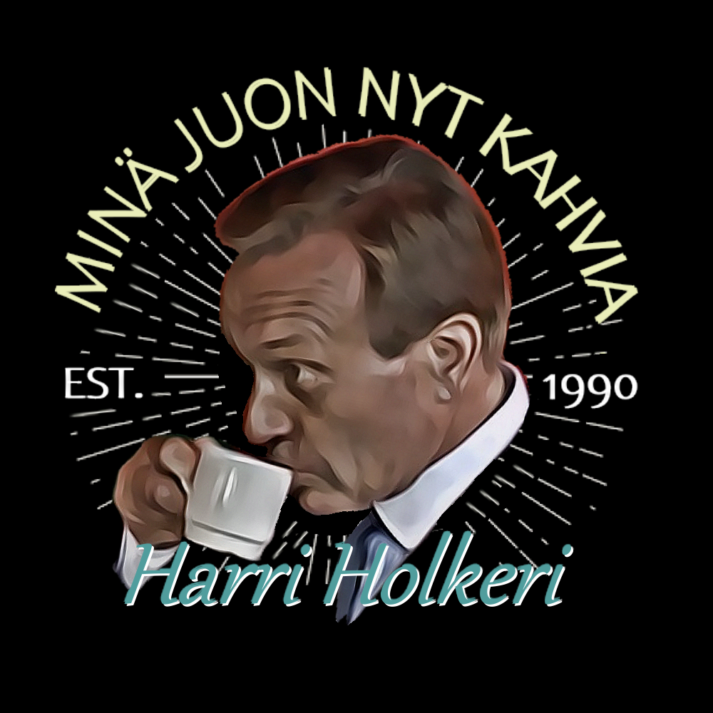 T-PAITA HARRI HOLKERI: MINÄ JUON NYT KAHVIA. (2593)