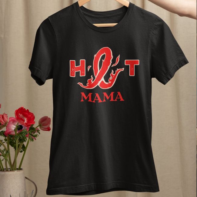 NAISTEN T-PAITA MUSTA - HOT ÄITI (00 836)