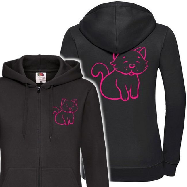 NAISTEN VETOKETJUHUPPARI MUSTA - PINK MISU