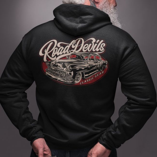 AUTHENTIC VETOKETJUHUPPARI musta - ROAD DEVILS (00 519A)