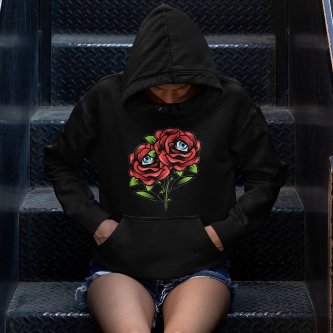 NAISTEN CLASSIC HUPPARI MUSTA - ROSE EYES (00 2561)