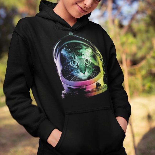 NAISTEN CLASSIC HUPPARI MUSTA - SPACE CAT (863)