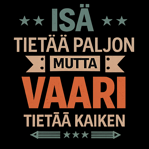 T-PAITA musta - VAARI TIETÄÄ KAIKEN