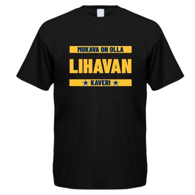 T-PAITA MUSTA - MUKAVA ON OLLA - KAMALA LUONNE