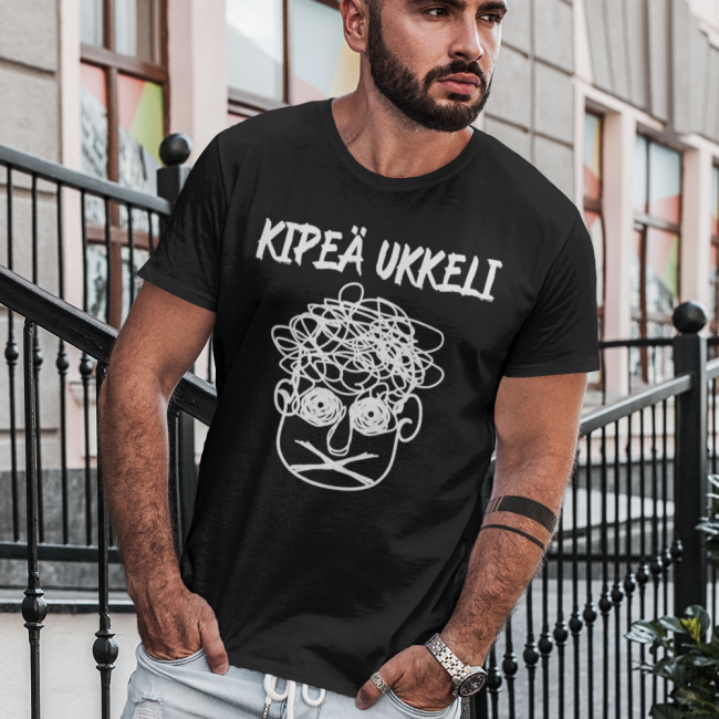 T-PAITA MUSTA - KIPEÄ UKKELI (00 2059)