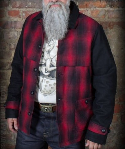 RUMBLE59 - Checked Jacket Red Rock