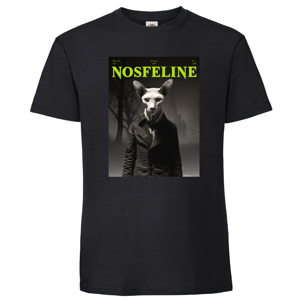 KISSALEFFA T-PAITA MUSTA - NOSFELINE (00 2562)
