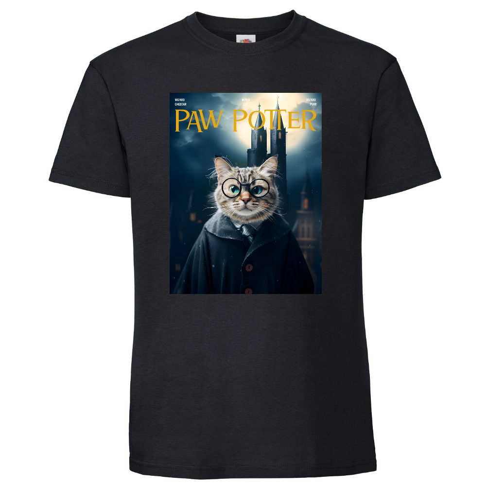 T-PAITA MUSTA - PAW POTTER  (2660)