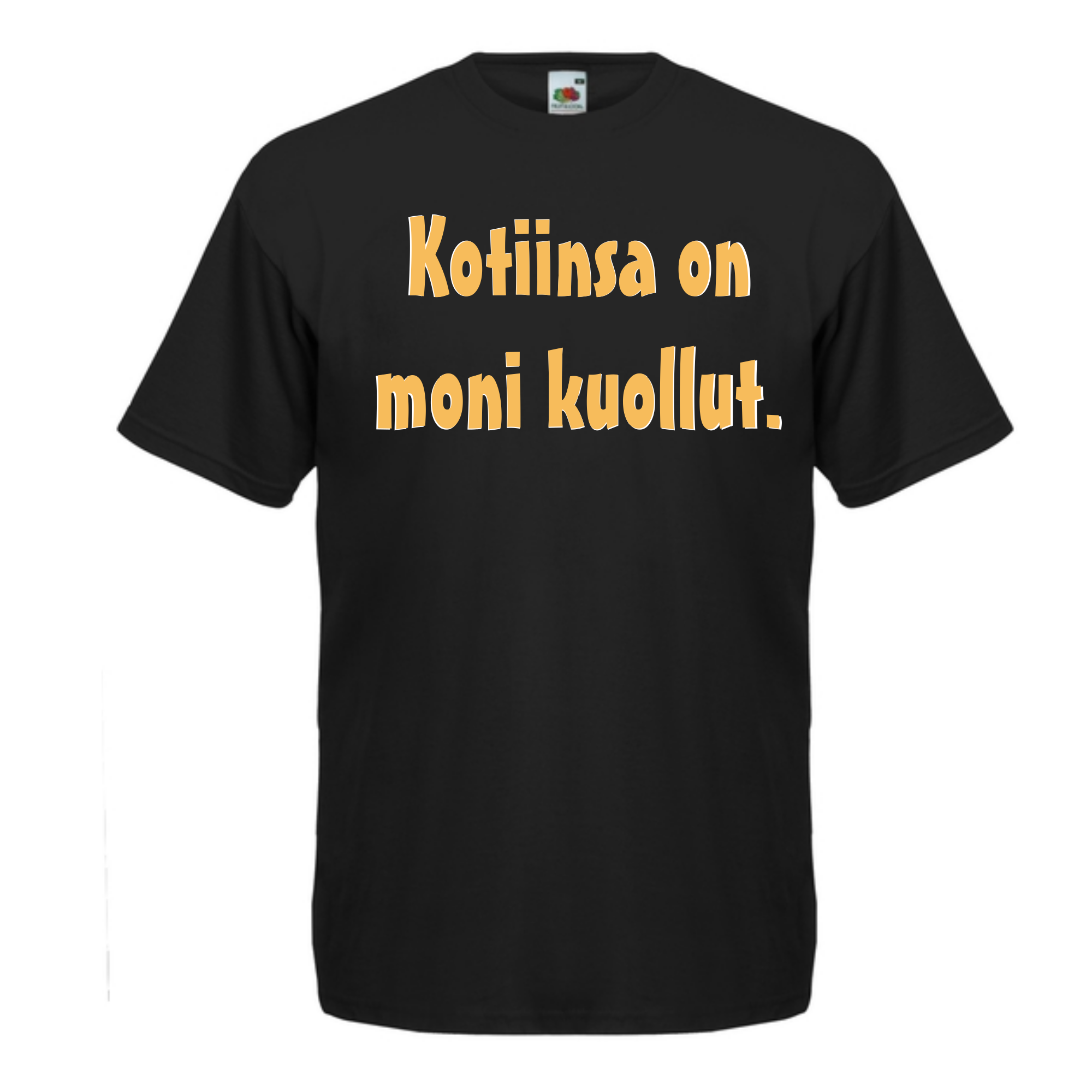 T-PAITA musta - Kotiinsa on moni kuollut. (5039)