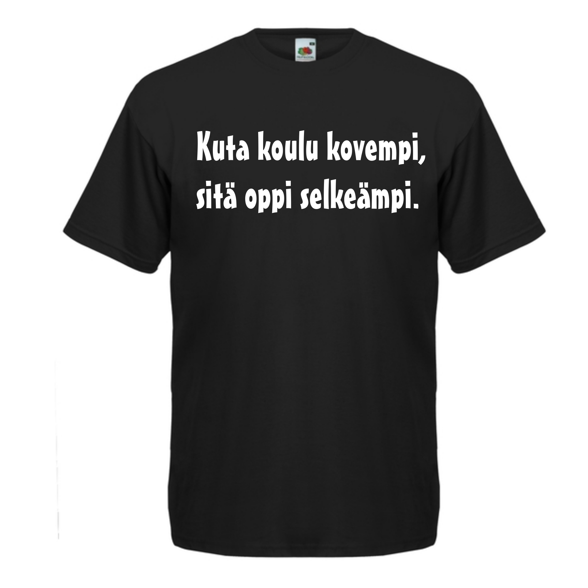 T-PAITA musta - Kuta koulu kovempi, sitä oppi selkeämpi. (5034)