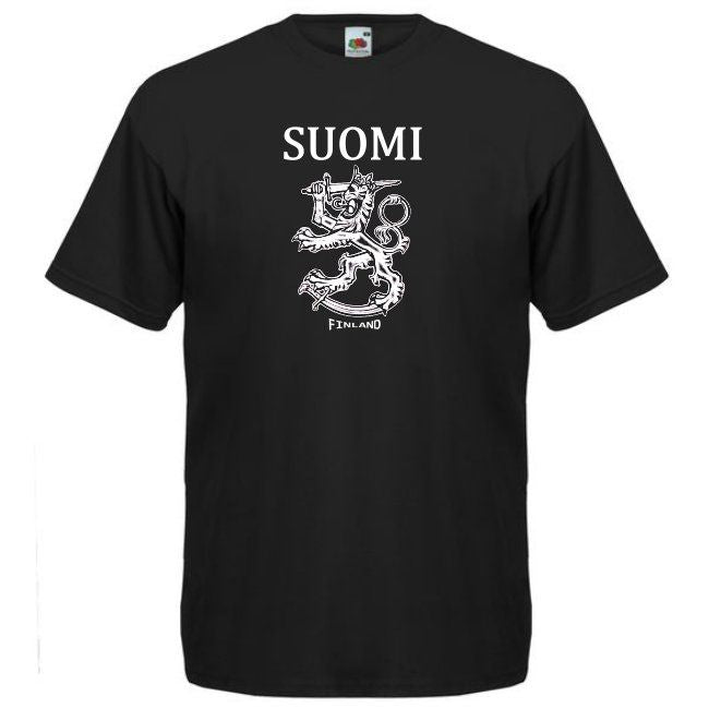 T-PAITA Suomi/Leijona/Finland musta