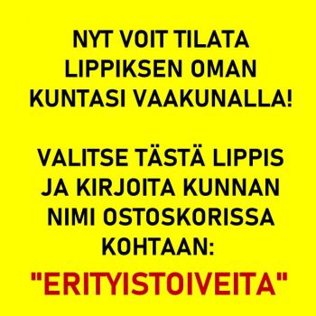 Verkkoperälippis - Suomi oma vaakuna