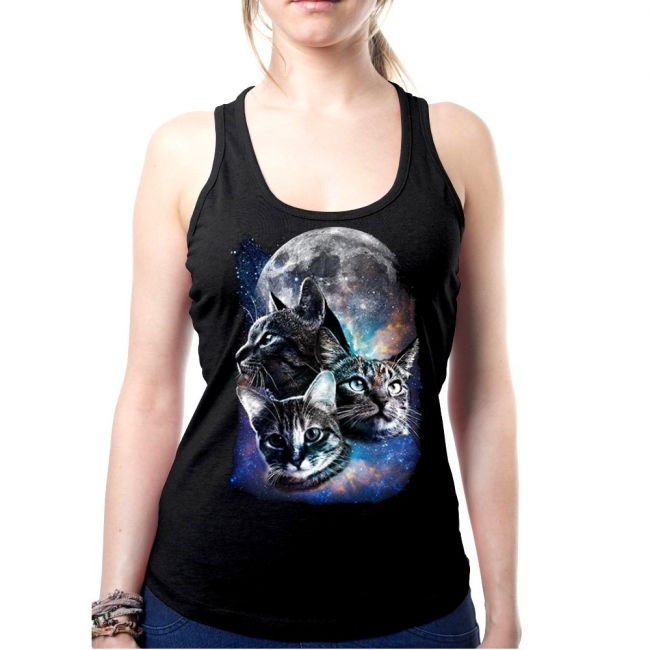 Look Toppi musta - SPACE CATS MOON (494)