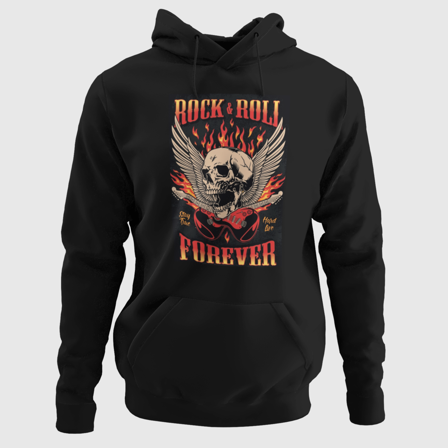 HUPPARI musta - ROCK & ROLL FOREVER (2904)