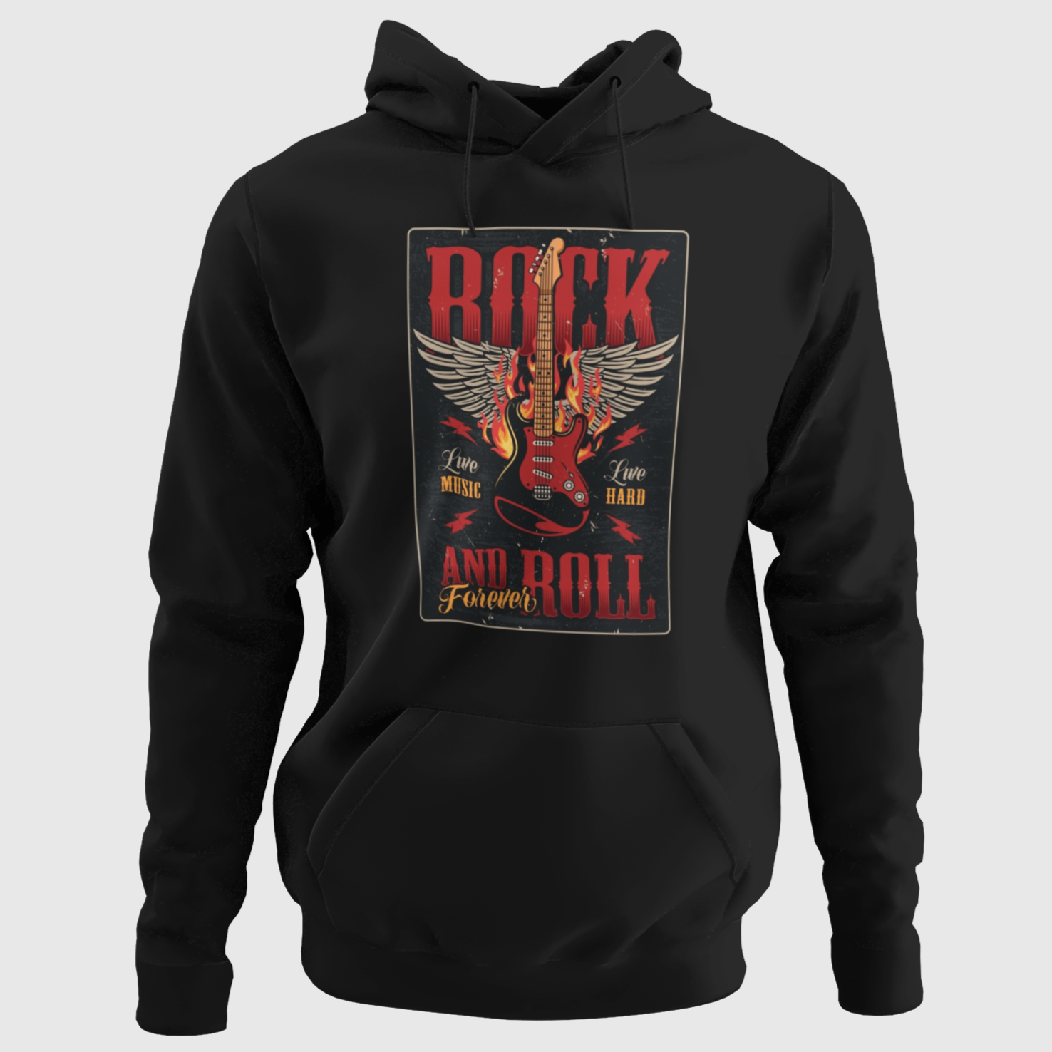 HUPPARI musta - ROCK AND ROLL FOREVER (00 185)