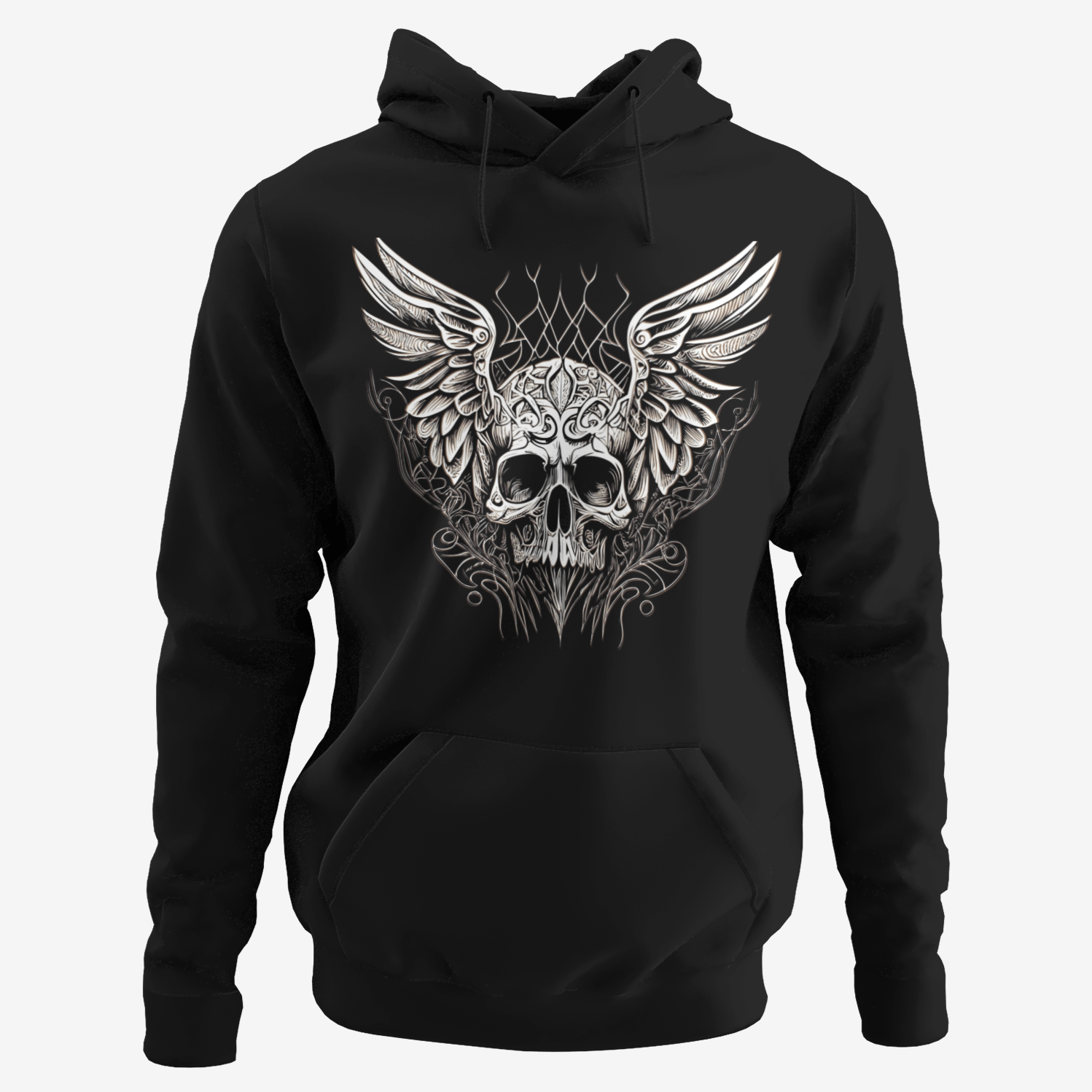 HUPPARI MUSTA - WINGS SKULL (2979)
