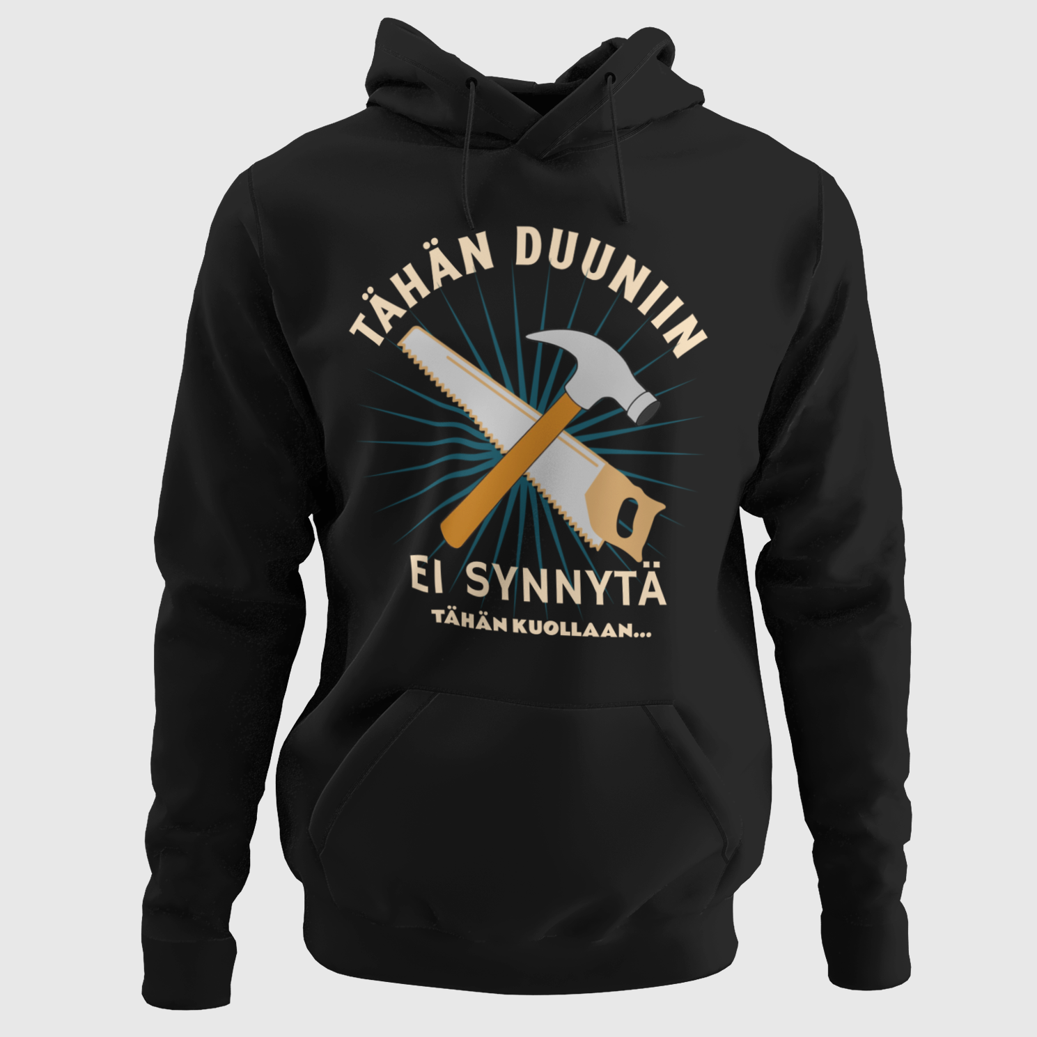 HUPPARI - TÄHÄN DUUNIIN/TIMPURI rintapainatuksella