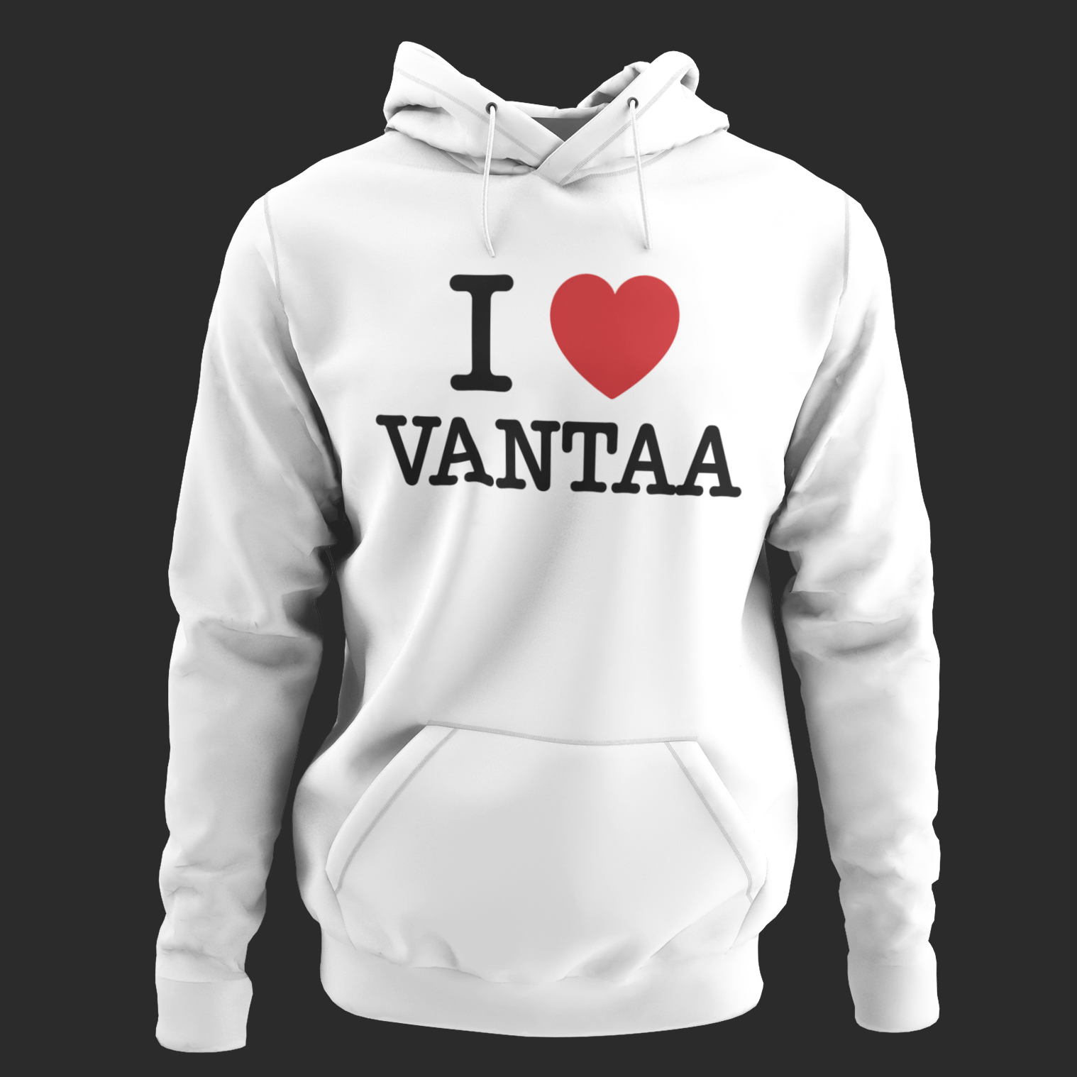 HUPPARI valkoinen -  I LOVE VANTAA