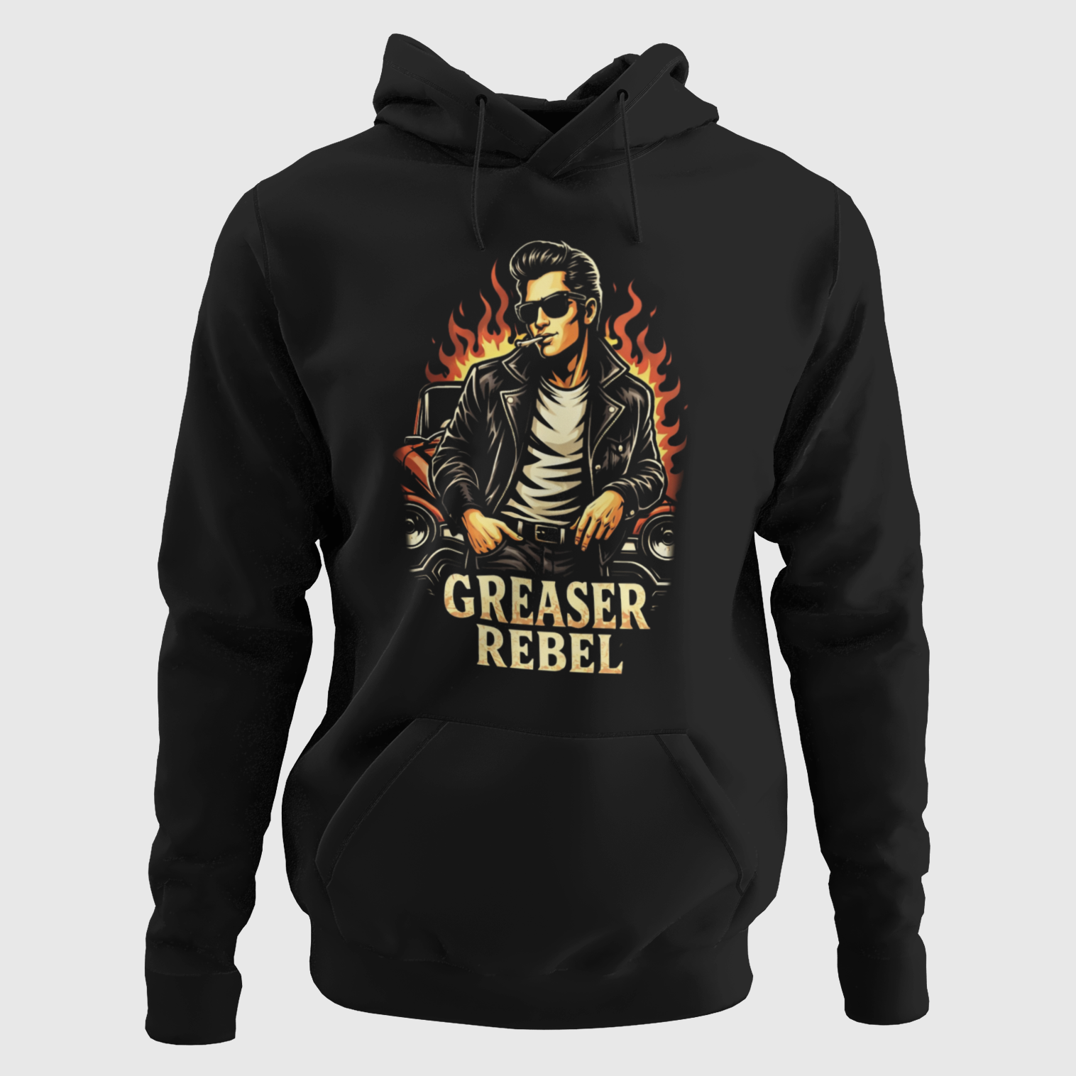 HUPPARI musta - Greaser Rebel (3214)