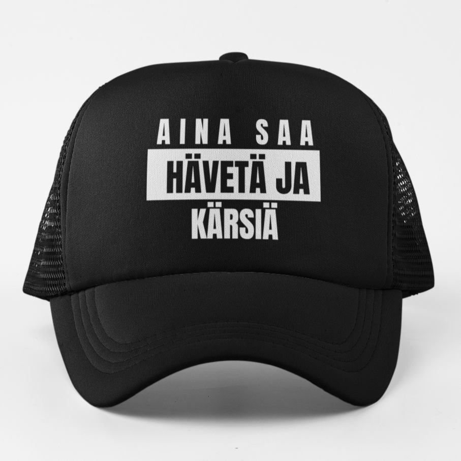 Verkkoperälippis AINA SAA KÄRSIÄ (2044)